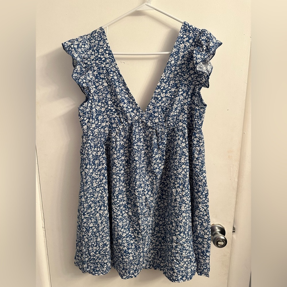 Blue & white summer dress